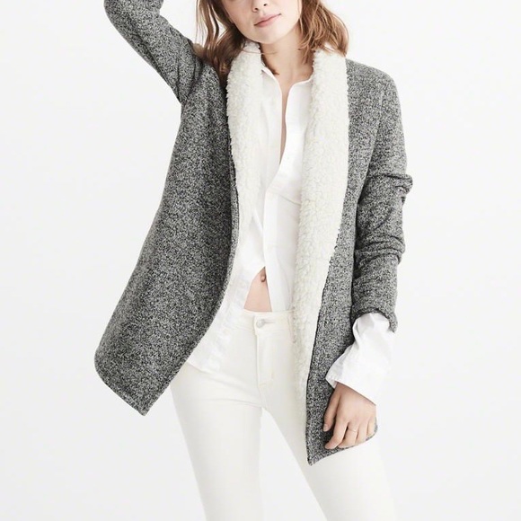 sherpa cardigan abercrombie